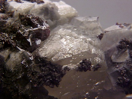 Proustite & Argentopyrite on Calcite Crystal GERMANY  