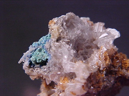 Cerussite, Anglesite, Linarite, and Brochantite from Empress Mine, Darwin District, Inyo Co., California