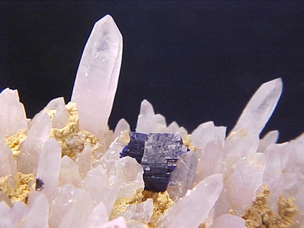 Azurite on Quartz from Mexico