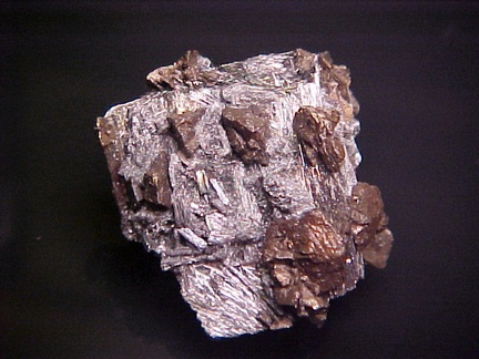 Jamesonite pseudomorph after Bournonite with Chalcopyrite - China