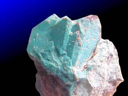 Chrysocolla pseudomorph after Azurite from Idaho