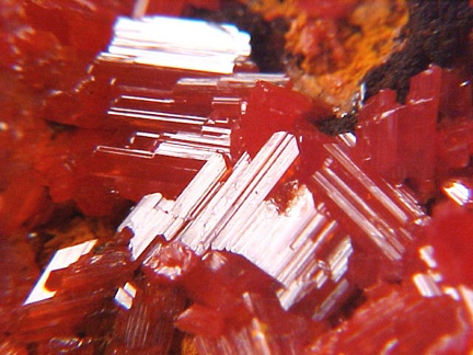 Crocoite and Mimetite from Dundas, Tasmania, Australia