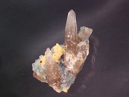 Fluorite and smoky quartz from Erongo, Namibia