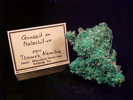 Cerussite with Malachite - Tsumeb